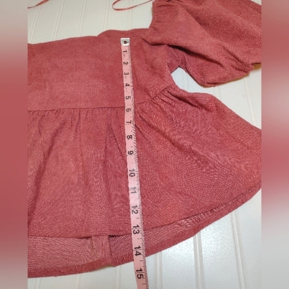 Audrey Parks. Francesca's. Pink terracotta cropped top size (M) - Picture 8 of 12